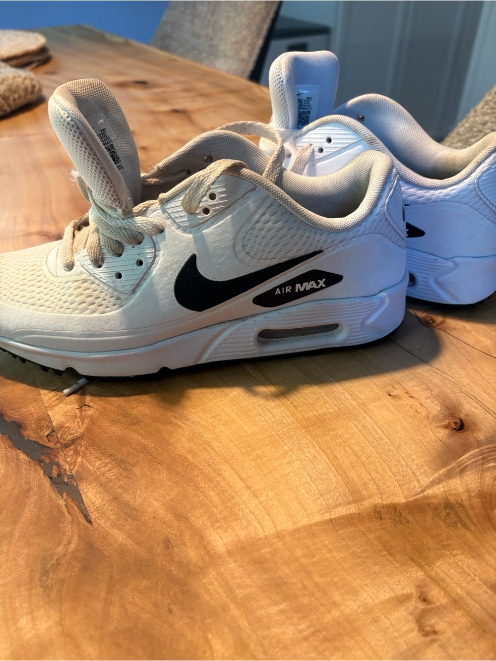 Nike Golf White and Black Air Max Sneakers